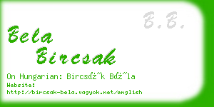 bela bircsak business card